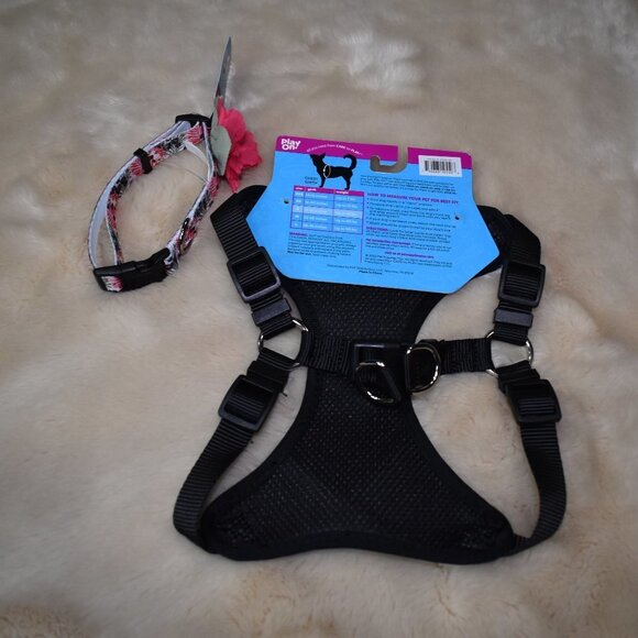 Dog Harness and Matching Collar Tropical Animal Print Set Size Small - Picture 4 of 8